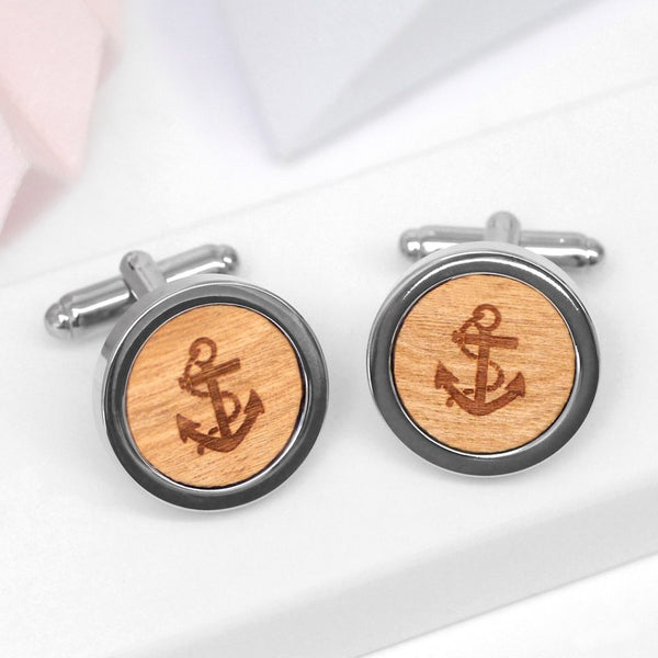 Silver clearance anchor cufflinks