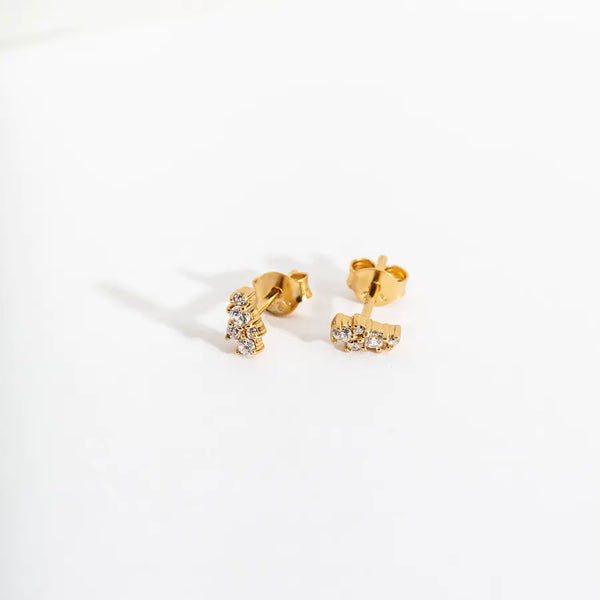 Sparkly Gold Vermeil Galaxy Mini Stud Earrings Ada Gallery