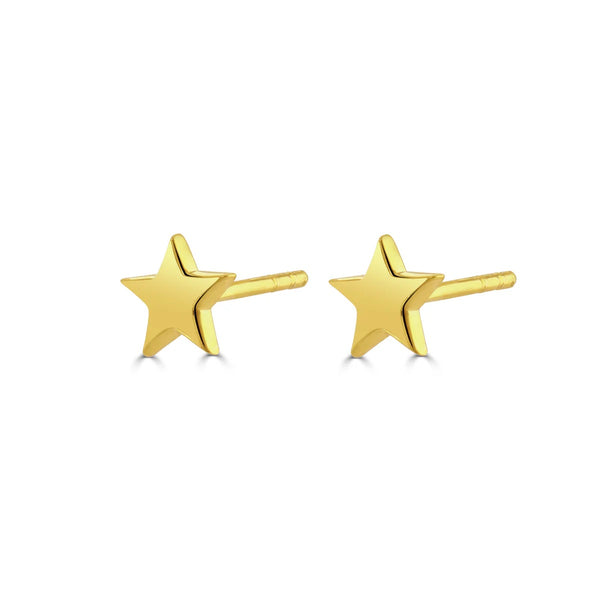 Dainty Star Studs 18ct Yellow Gold Plated Silver