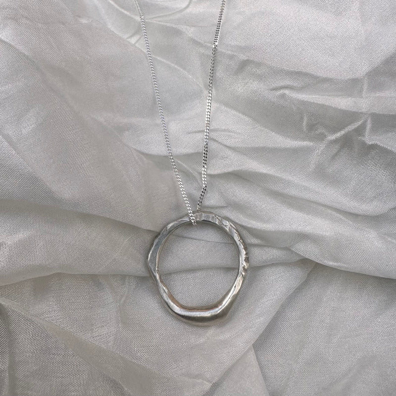 Cave Small Silver Ring/Pendant