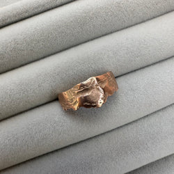 Cave Eroded Small 9ct Rose Gold Ring