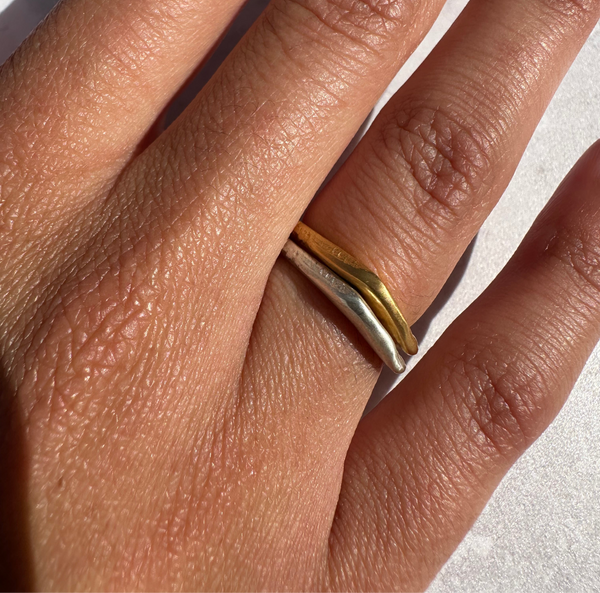 Cave Small Silver Ring/Pendant