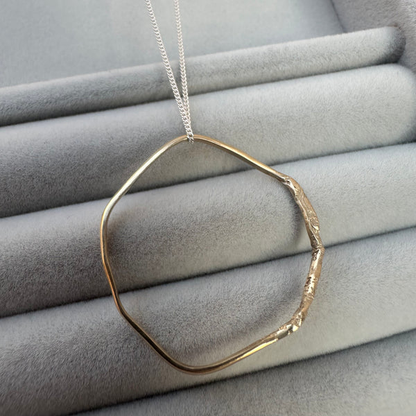 Cave Eroded (Version 2) Medium 9ct Yellow Gold Pendant