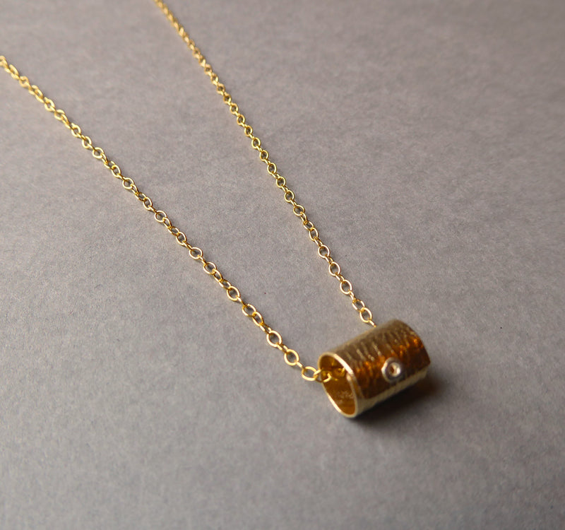 14ct Yellow Gold Filled Scroll Necklace