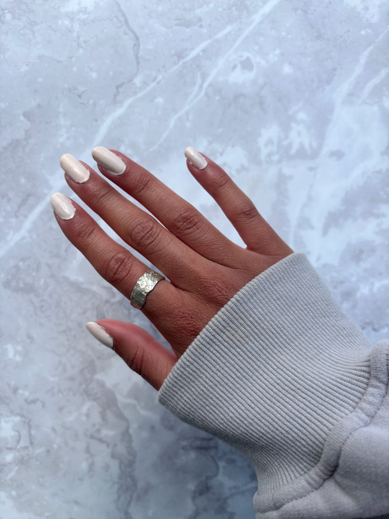 Cave Eroded Medium Silver Ring