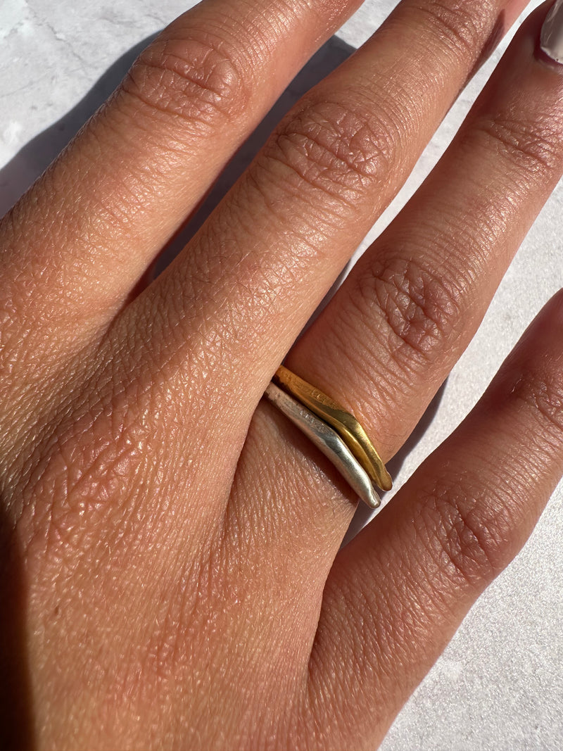 Cave Small Silver Ring/Pendant