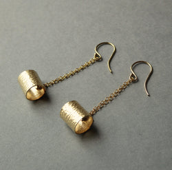 14ct Yellow Gold Filled Scroll Earrings