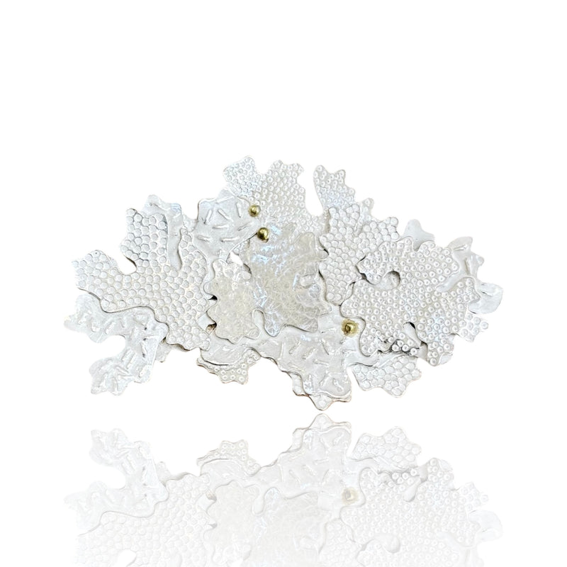Evernia Silver & 18ct Yellow Gold Brooch