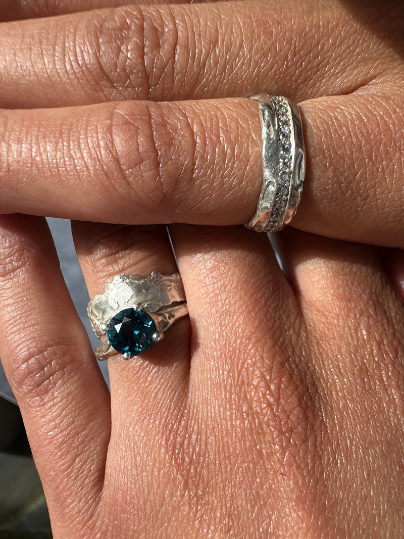 Cave Eroded Small Silver Ring