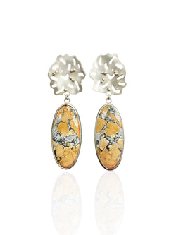 Maligano Jasper & Silver Drop Earrings