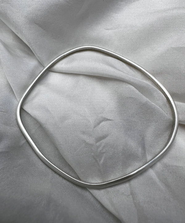 Cave Silver Bangle