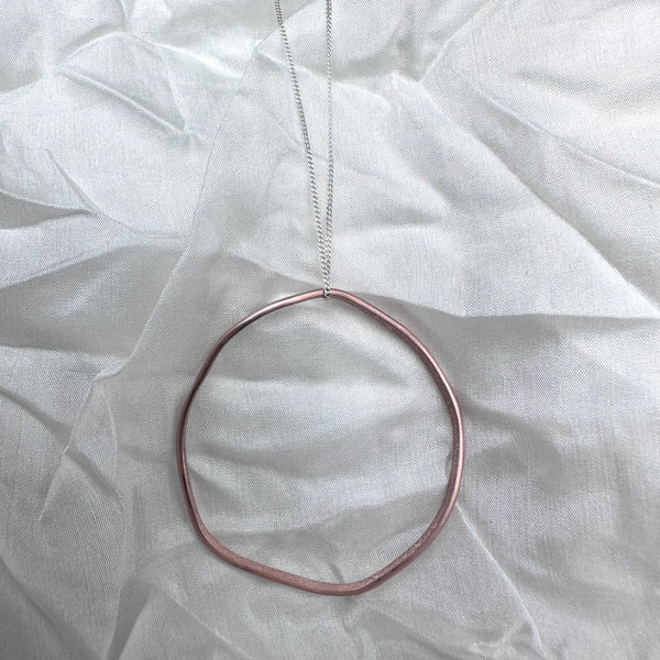Cave Medium 23ct Rose Goldplated Silver Pendant