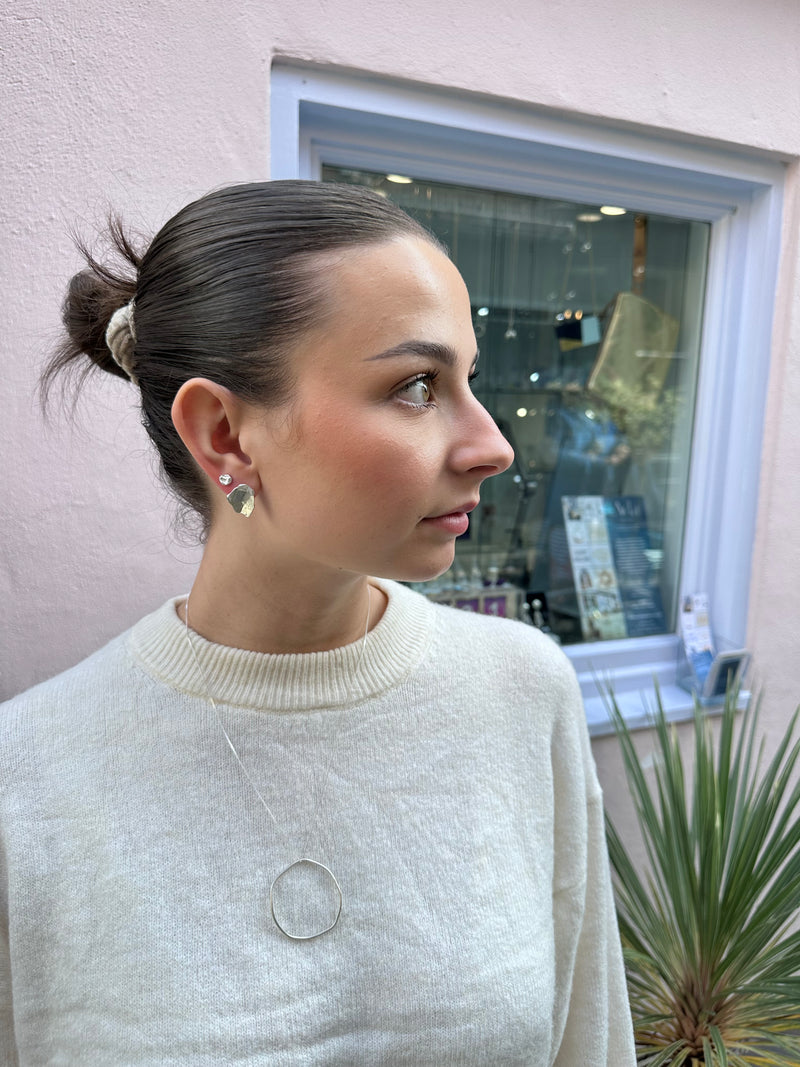 Cave Organic Silver Stud Earrings
