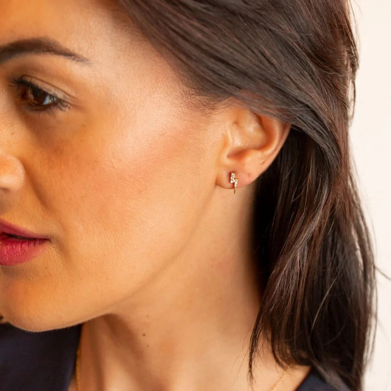 Lightning bolt stud earrings on sale