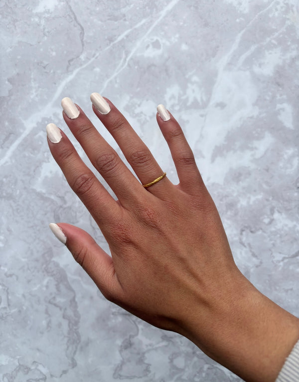 Cave Organic Thin 23ct Yellow Gold Plated Silver Ring/Pendant