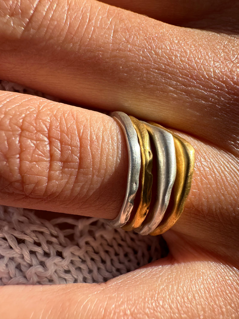 Cave Small Silver Ring/Pendant