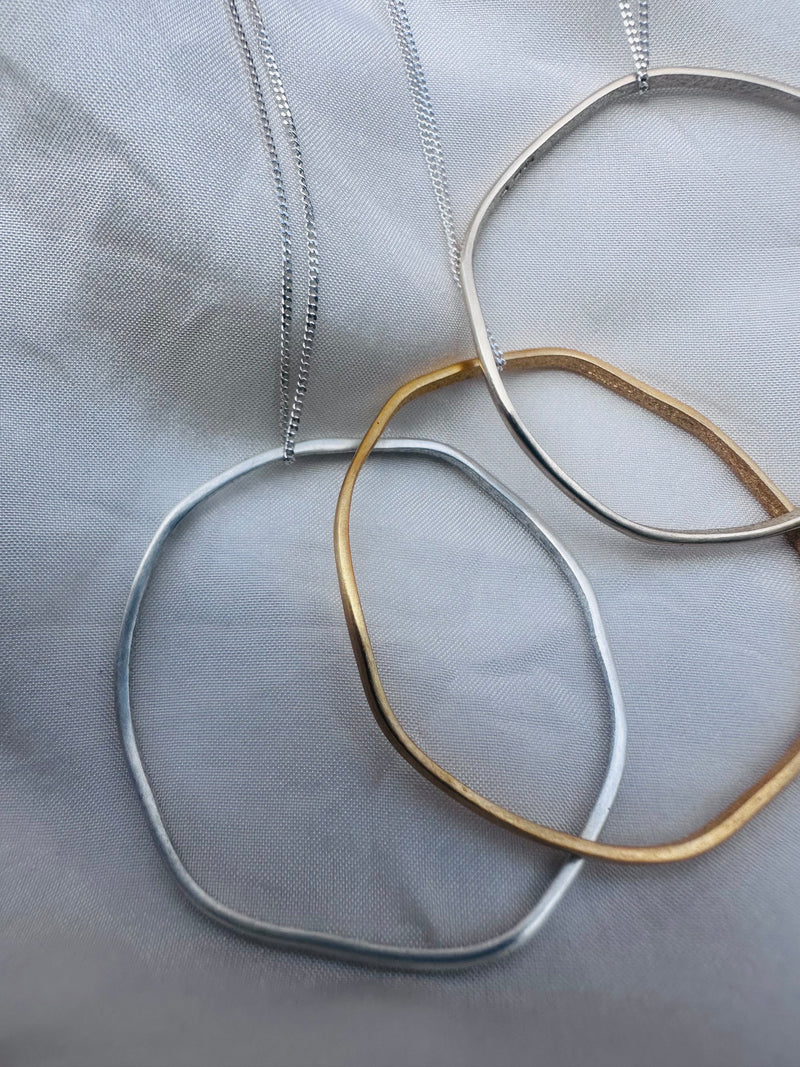 Cave Medium Silver Pendant