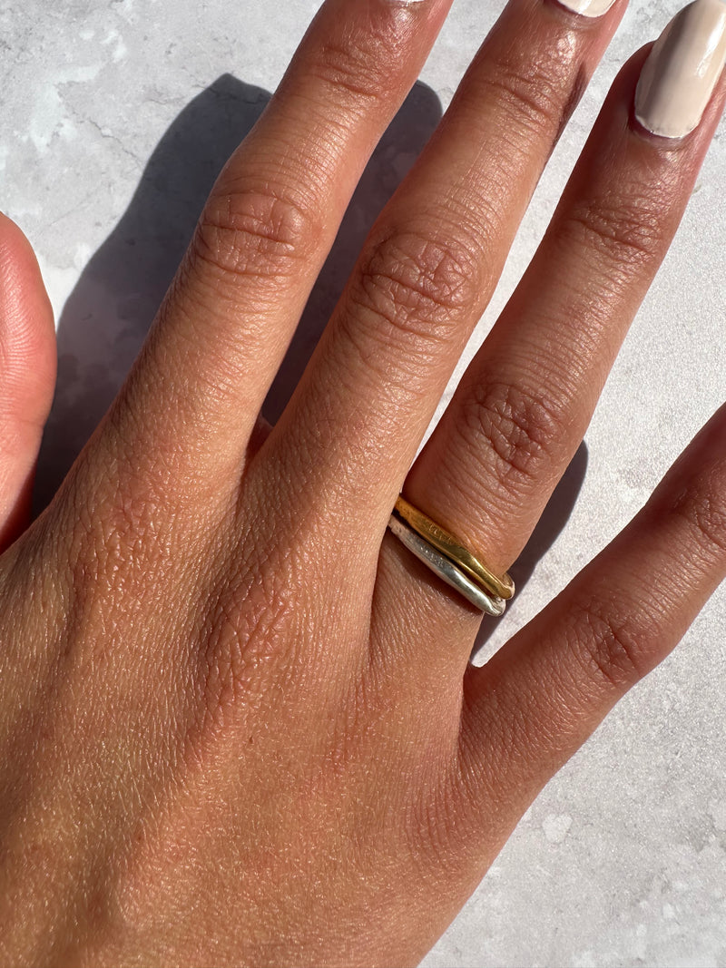 Cave Small Silver Ring/Pendant