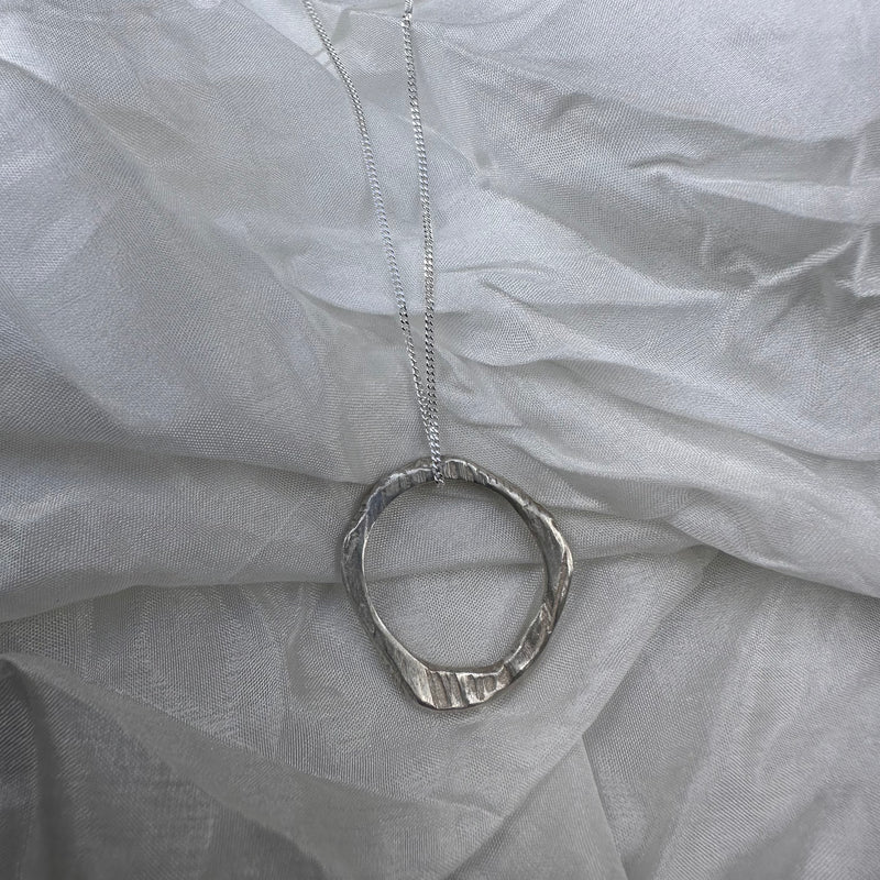 Cave Small Silver Ring/Pendant
