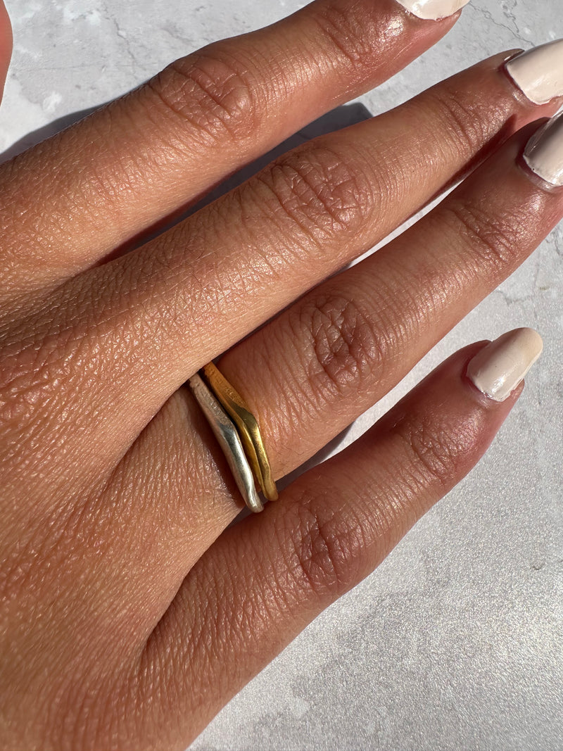 Cave Small Silver Ring/Pendant