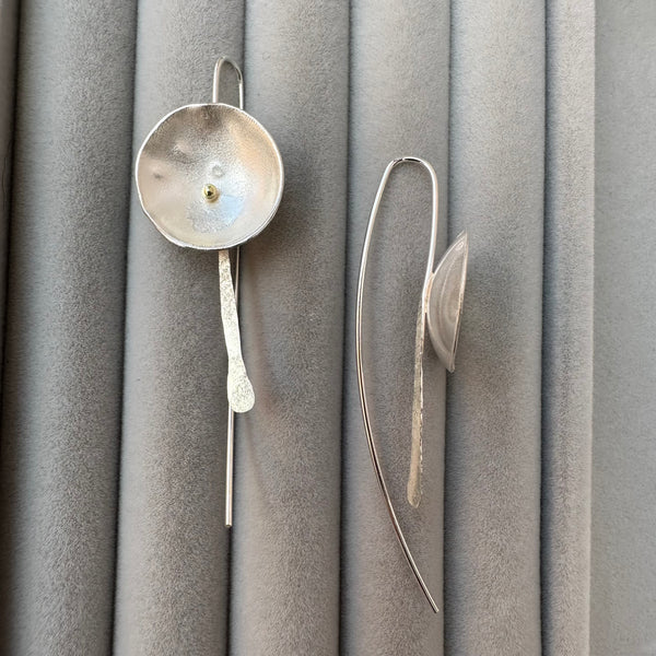 Daisy Silver & 18ct Yellow Gold Drop Earrings