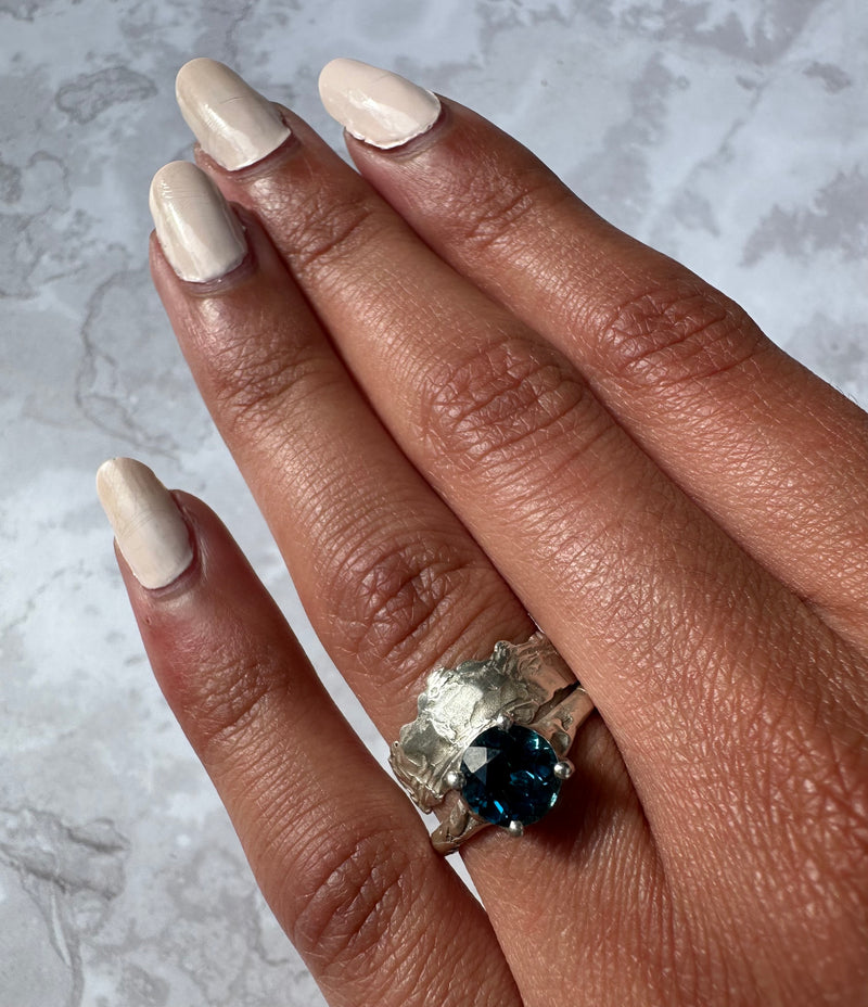 Cave Eroded Small Silver Ring