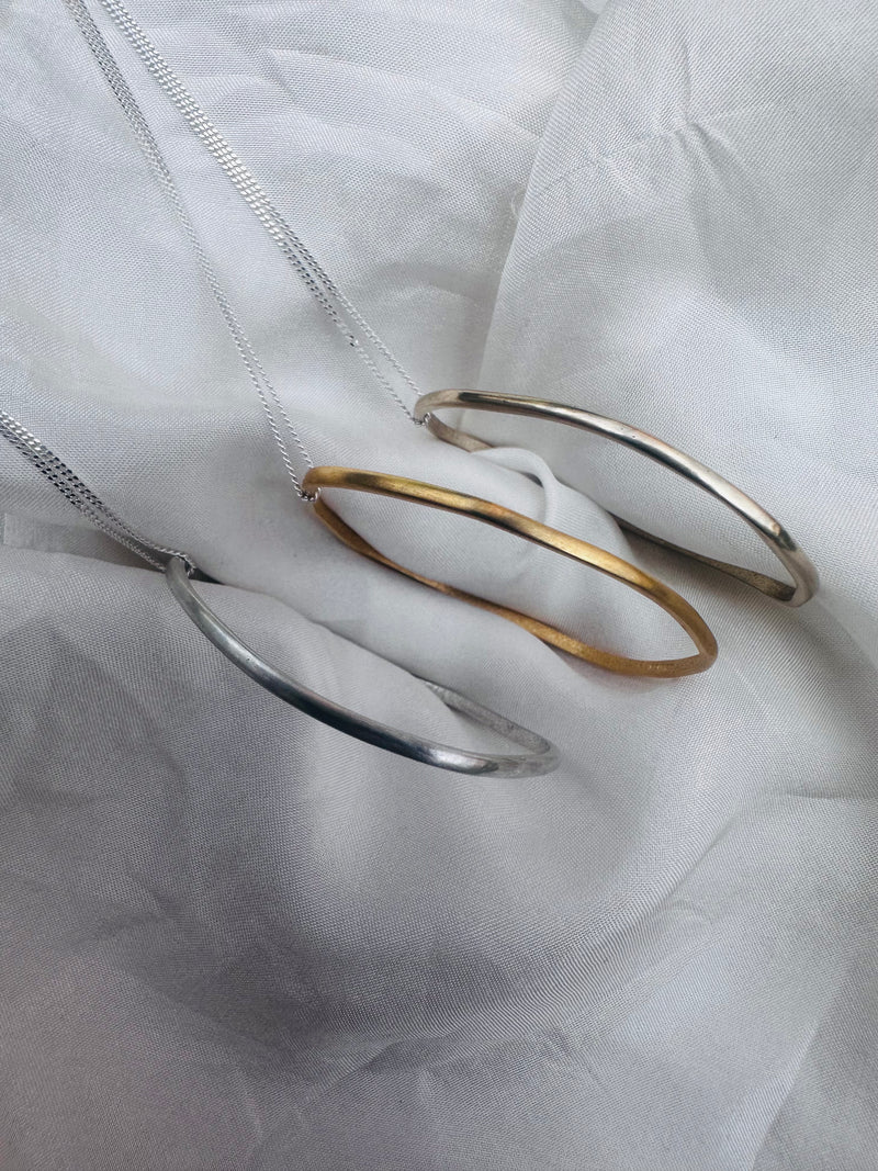 Cave Medium Silver Pendant