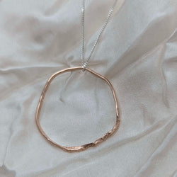 Cave Eroded (Version 2) Medium 23ct Rose Gold Plated Silver Pendant