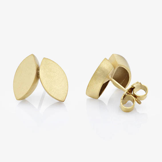 Rachel Double Earrings - 23ct Yellow Gold Plated Silver