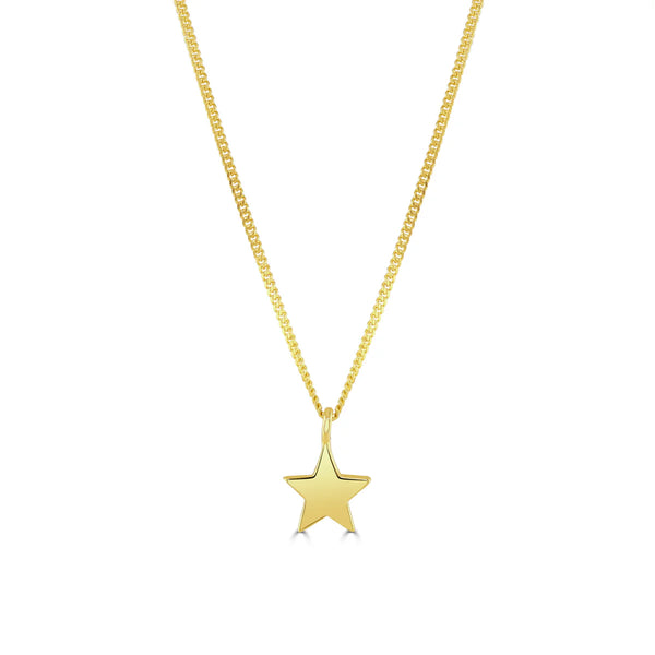 Dainty Star Necklace 18ct Yellow Gold Plated Silver