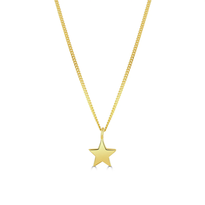 Dainty Star Necklace 18ct Yellow Gold Plated Silver