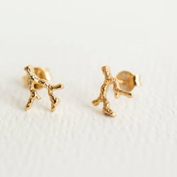 CORAL REEF GOLD STUD EARRING