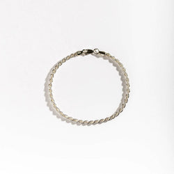 TWISTED ROPE SILVER BRACELET
