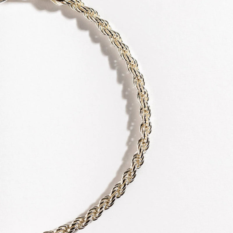 TWISTED ROPE SILVER BRACELET