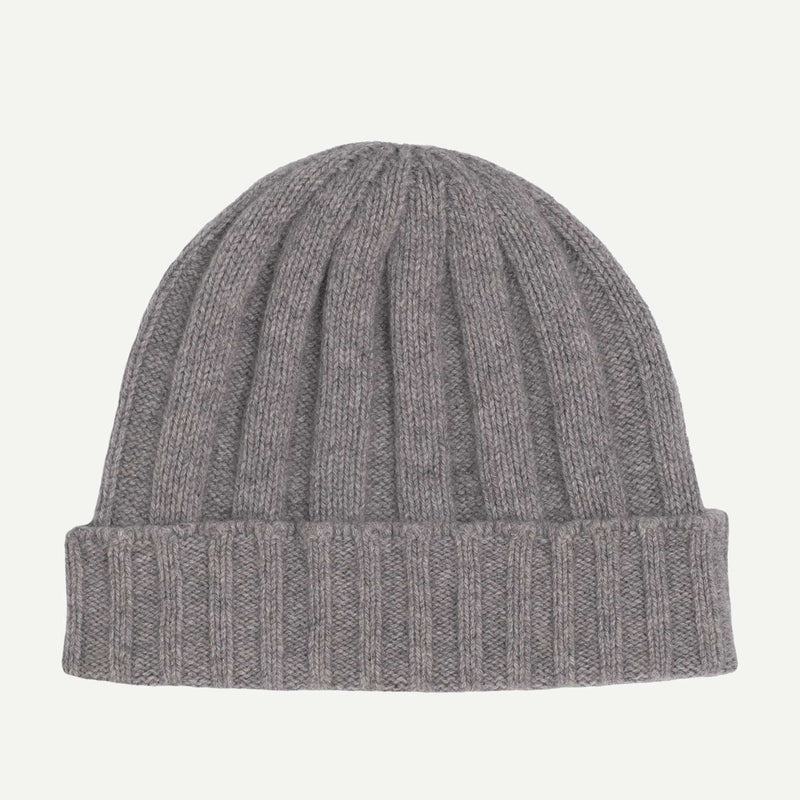 Italian Cashmere Linnhe Beanie - Grey