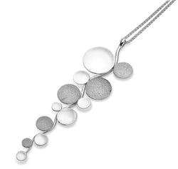 Circles Silver (13 discs) Pendant Necklace