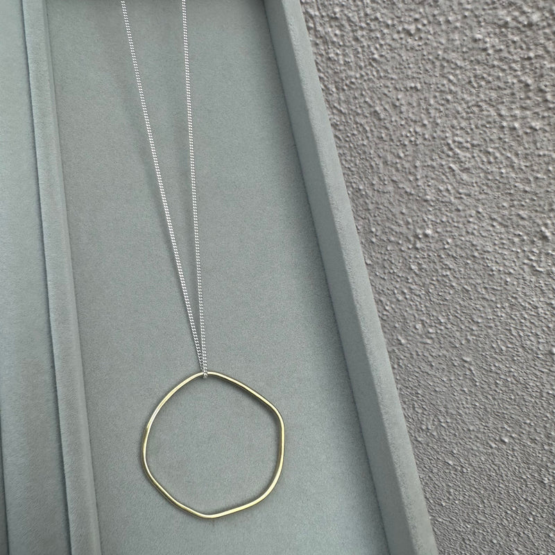 Cave Medium 23ct Yellow Goldplated Silver Pendant