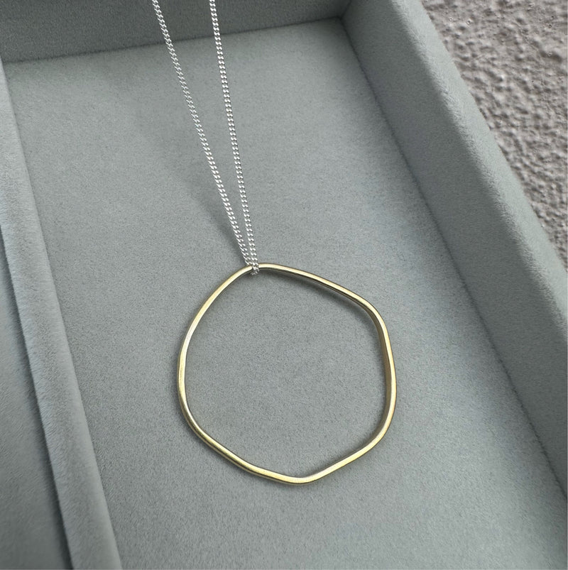 Cave Medium 23ct Yellow Goldplated Silver Pendant