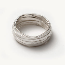 0.8mm Silver Wrap Ring