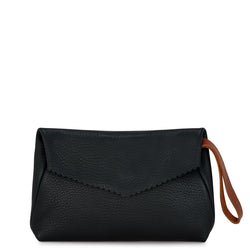Ava Clutch Black Handcrafted Leather Bag