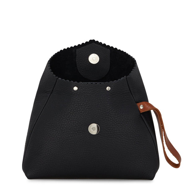 Ava Clutch Black Handcrafted Leather Bag