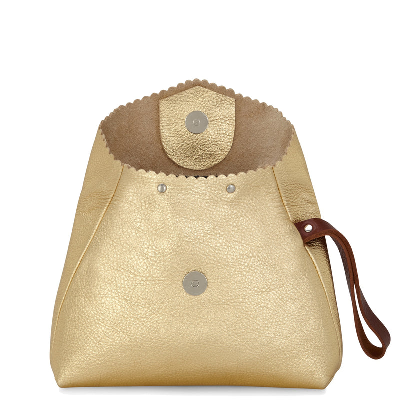 Ava Gold Handcrafted Leather Bag