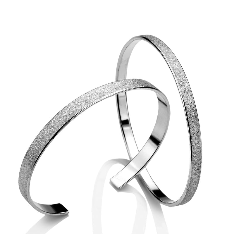 Bar Open Bangle Silver