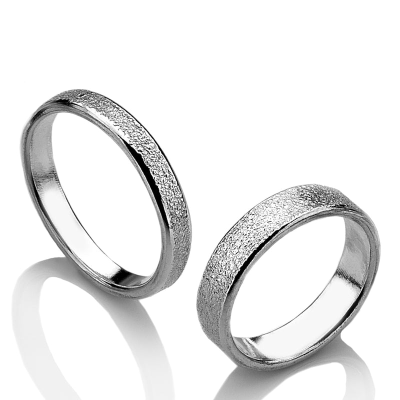 Textured Silver Bar Ring
