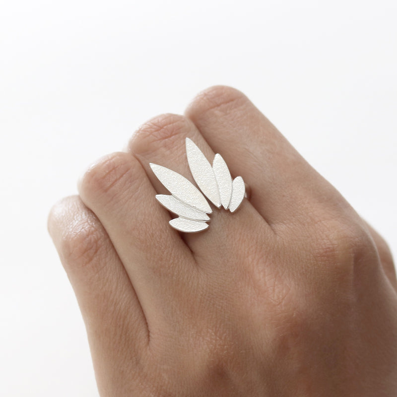 Icarus Fanned Ring - Silver