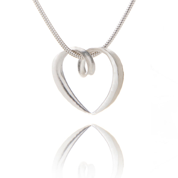 Cornucopia Heart Mini Silver Pendant Necklace