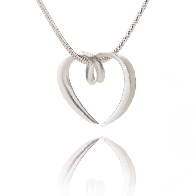 Cornucopia Heart Mini Silver Pendant Necklace