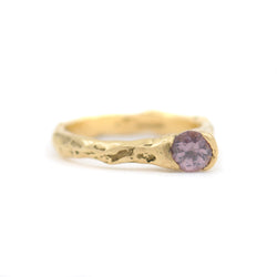 Cave 18ct Yellow Gold & Round Pink Spinel One-Off Treasure Ring