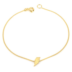 Dainty Lightning Bracelet 18ct Yellow Gold Plated Silver