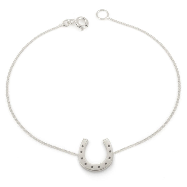 Dainty Lucky Horseshoe Bracelet Silver